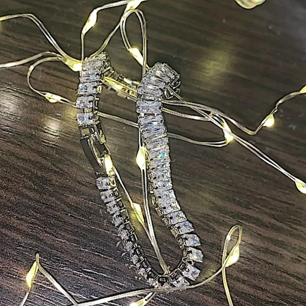 SILVER RHINESTONE ZIRCON BRACELET